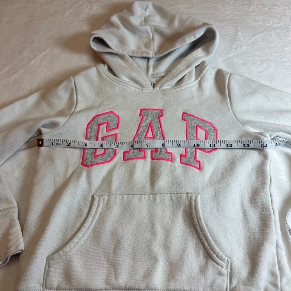GAP White Hoodie with Pink Lettering